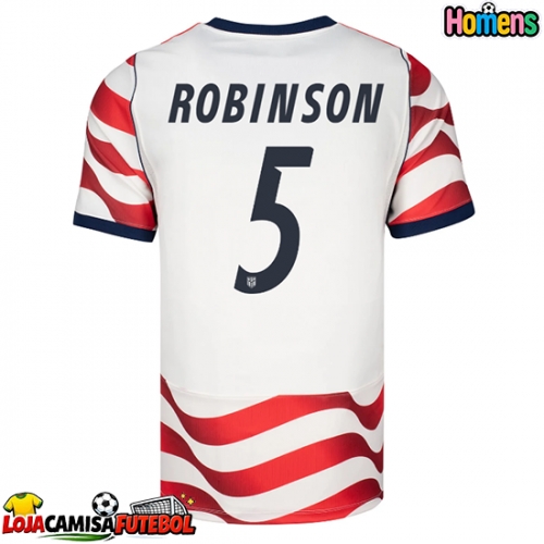 Camisa de Futebol Estados Unidos Antonee Robinson #5 Equipamento Principal Mundo 2026 Manga Curta